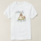 GELUKKIG HENPECKED CHICKEN RELATIE T-SHIRT (Design voorkant)