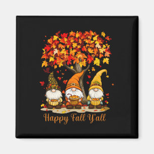 Gelukkig herfst, allemaal herfstbladeren kabouters magneet
