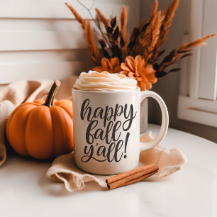 Gelukkig Herfst Allemaal Trendy Calligrafie Mok