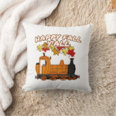 Gelukkig Herfst Y'All Stoomtrein Pompoen Spoorweg Kussen (Deken)