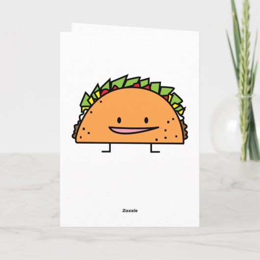 Gelukkig het graanshell van de Taco salsa Bedankkaart (Achterkant)