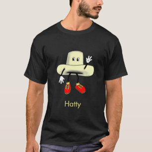 Gelukkig Hoed Cartoon T-Shirt