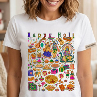 Gelukkig Holi Kleurrijk Indiaas Traditioneel Festi Tri-Blend Shirt