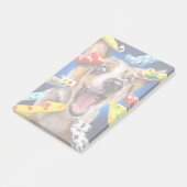 Gelukkig Hond Feest Toeters Post-it® Notes (Schuin)
