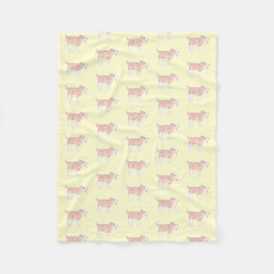 Gelukkig hondenbabydeken (kleine gele) fleece deken