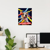 Gelukkig Hondenfeest Toeters Poster (Thuiskantoor)
