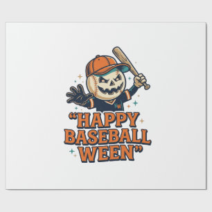Gelukkig honkbal Ween vintage Halloween honkbal De Cadeaupapier