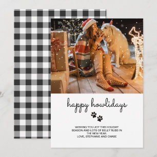 Gelukkig Howlidays Huisdier Foto Vakantiekaart Feestdagenkaart