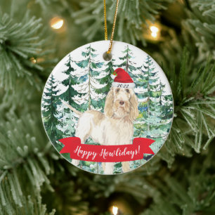 Gelukkig Howlidays Spinone Italiano Hond Kerst Orn Keramisch Ornament