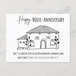 Gelukkig huis - jubileum briefkaart