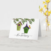 Gelukkig huis jubileum doorverwijzing kaart (Gele Bloem)