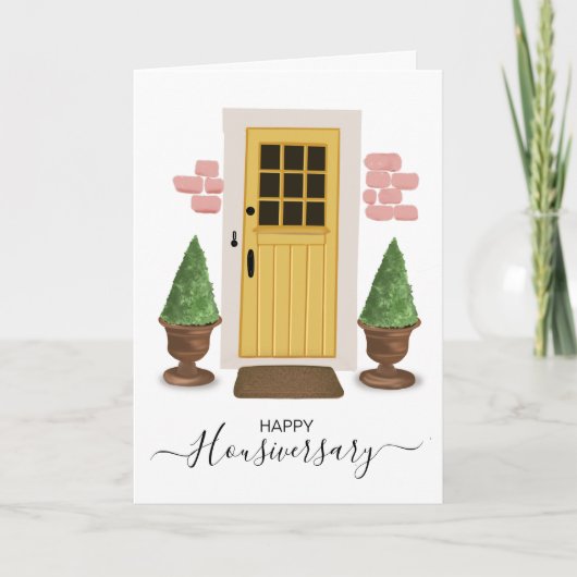 Gelukkig huis jubileum doorverwijzing kaart (Voorkant)