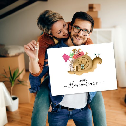 Gelukkig huis jubileum doorverwijzing kaart