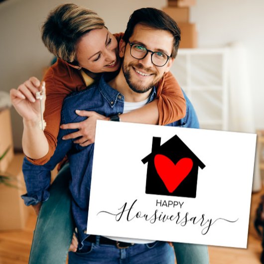 Gelukkig huis jubileum doorverwijzing kaart