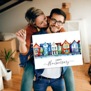 Gelukkig huisjubileum huisjubileum aanbevelingskaa kaart