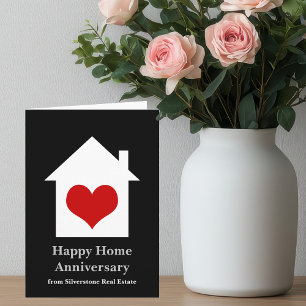 Gelukkig huisjubileum onroerend goed huis hart kaart