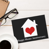 Gelukkig huisjubileum onroerend goed huis hart