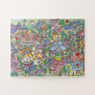 Gelukkig Hullabaloo Hollows Valentijnsdag Legpuzzel
