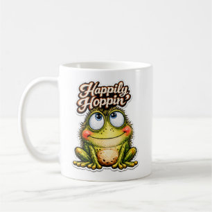 🐸 Gelukkig Huppelen – Cute Frog Coffee Mok ☕✨