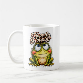 🐸 Gelukkig Huppelen – Cute Frog Coffee Mok ☕✨
