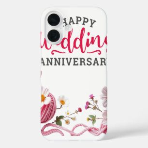 Gelukkig huwelijksjubileum iPhone 16 hoesje