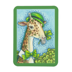 GELUKKIG IERS GIRAFFE MAGNEET Groen *Personaliseer