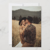 Gelukkig in de liefde | Rustieke Hoefijzers Foto Save The Date (Achterkant)