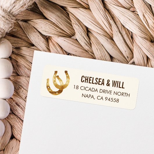 Gelukkig in Liefde Hoefijzer Etiket