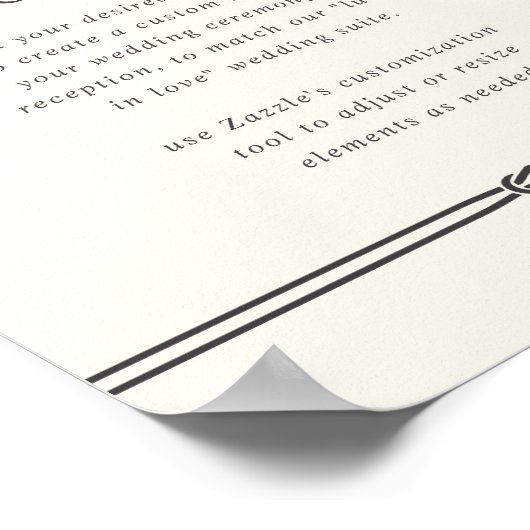 Gelukkig in Liefde Rustiek Hoefijzer Custom Trouwb Poster (Hoek)