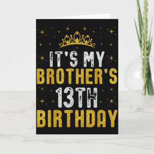 Gelukkig is het de 13e verjaardag van mijn broer 2 kaart