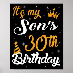 Gelukkig is het de 30e verjaardag van mijn zoon 19 poster