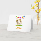 Gelukkig Islamitisch Eid al-Adha Mubarak Kaart (Gele Bloem)