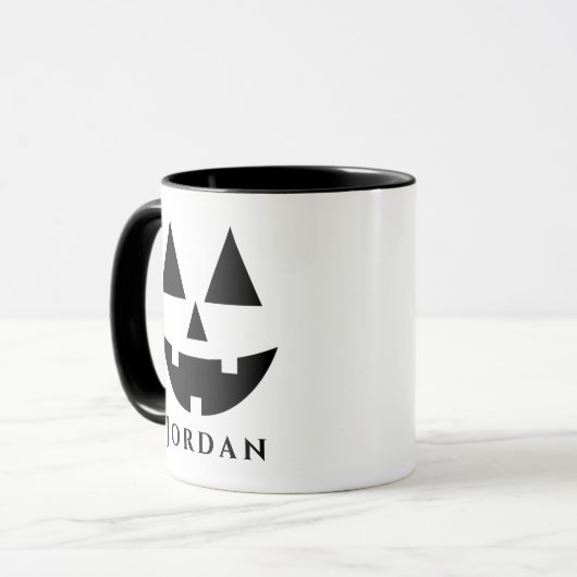 Gelukkig Jack-O-Lantern gezicht aangepaste Hallowe Mok (Voorkant links)