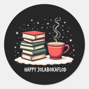 Gelukkig Jolabokaflod Gezinsfeest Cadeau Ronde Sticker