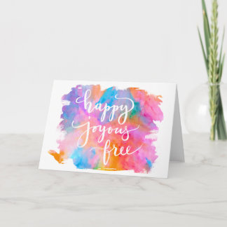 Gelukkig Joyous Vrij Wenskaart Kaart