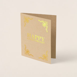 Gelukkig Jubileum Folie Kaarten