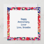 Gelukkig Jubileum gepersonaliseerd anime paar (Achterkant)