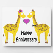 Gelukkig jubileum Giraffen Fotoplaat (Voorkant)