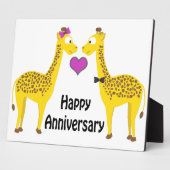 Gelukkig jubileum Giraffen Fotoplaat (Zijkant)