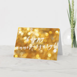 Gelukkig jubileum Glamoureuze Gouden Glitters Feestdagen Kaart