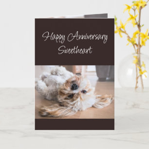 Gelukkig jubileum ik blaf voor jou Schattige Hond Kaart