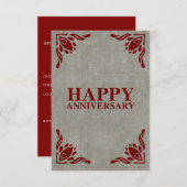 gelukkig jubileum kaart (Voorkant / Achterkant)