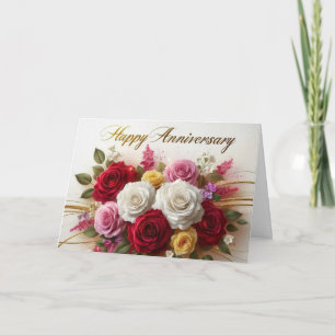 Gelukkig Jubileum met mijn man - Romantische liefd Kaart