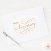 Gelukkig Jubileum Ovale Sticker (Envelop)