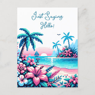 Gelukkig jubileum   Pixel Art Oceaan Briefkaart