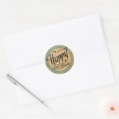 Gelukkig Jubileum Ronde Sticker (Envelop)