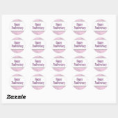 Gelukkig Jubileum Ronde Sticker (Vel)
