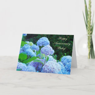 Gelukkig jubileum schat! Kaarten Blauwe Hydrangea'