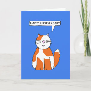 Gelukkig jubileum Sinaasappelkat en Witte Kat Kaart
