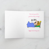 Gelukkig Jubileum. .snoring Kaart (Binnen)